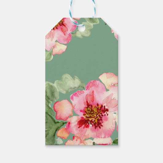 Fabulous Florals Garden Party Bridal Shower Geschenkanhänger (Vorderseite)