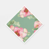 Fabulous Florals Garden Party Bridal Shower Serviette (Ecke)