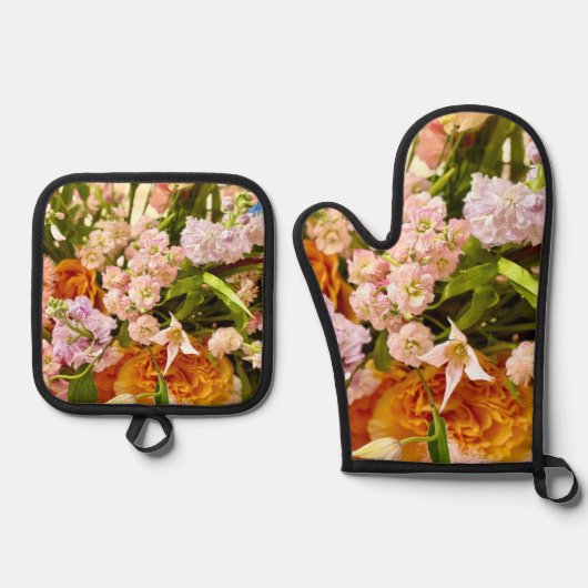 Fabulous Florals Ofenhandschuh & Topflappen-Set (Vorderseite)