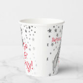 Fabulous Foxy 50. Geburtstag Schwarz-weißer Rotfuc Pappbecher (Rechts)