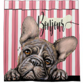 Fabulous Frenchie French Bulldog Duschvorhang (Vorderseite)