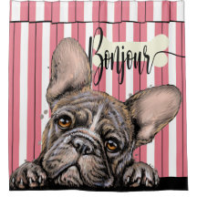 Fabulous Frenchie French Bulldog Duschvorhang