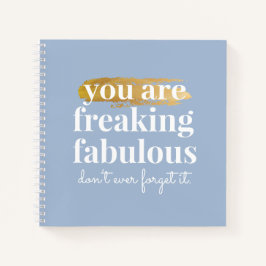 Fabulous Friend Inspirational Funny Dusty Blue Notizblock
