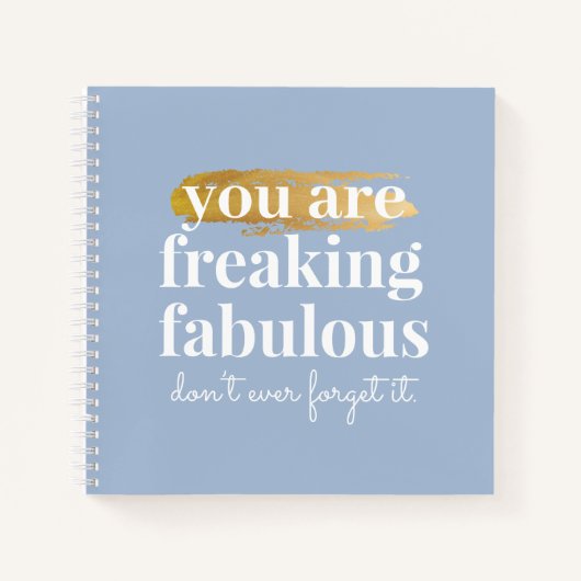Fabulous Friend Inspirational Funny Dusty Blue Notizblock (Vorderseite)