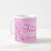 "Fabulous Friend" lila Orchidee Dank Tasse (Vorderseite Links)