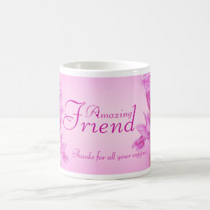 "Fabulous Friend" lila Orchidee Dank Tasse