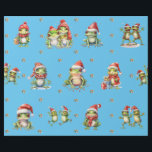 Fabulous Frogs Weihnachtsfeiertag auf Blue Geschenkpapier<br><div class="desc">Frösche Urlaubspapier wird unterhalten und begeistern jeden, der es schenkt! Ein hochwertiges Verpackungspapier wird Ihr Favorit sein. Achten Sie auf unser phantastisches Frog Rock Band Set aus drei flachen Blättern und rollenden Packpapieren! Außerdem helfen uns alle Tierprodukte, die im Paws Charming-Laden verkauft werden, eine Spende an tierische Wohltätigkeitsorganisationen zu machen,...</div>