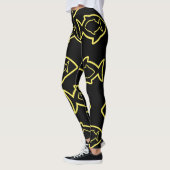 Fabulous Fun Black and Yellow Fin Pattern Leggings (Links)