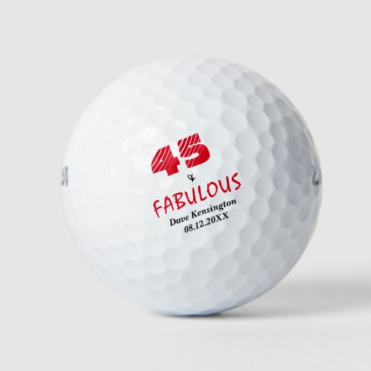 Fabulous fünfundvierzig Geburtstag Personalisiert Golfball (Vorderseite)