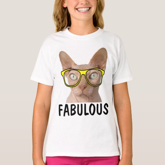 FABULOUS Funny Kids SPHYNX Cat T - Shirt (Vorderseite)