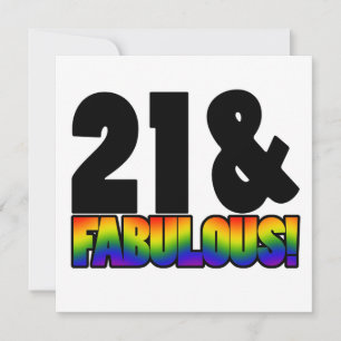 Fabulous Gay 21. Geburtstag Einladung