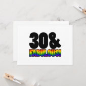 Fabulous Gay 30. Geburtstag Karte (Vorderseite/Rückseite Beispiel)
