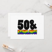 Fabulous Gay 50. Geburtstag Karte (Vorderseite/Rückseite Beispiel)
