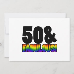Fabulous Gay 50. Geburtstag Karte