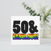 Fabulous Gay 50. Geburtstag Karte (Stehend Vorderseite)