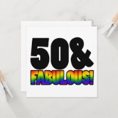 Fabulous Gay 50. Geburtstag Karte (Vorderseite/Rückseite Beispiel)