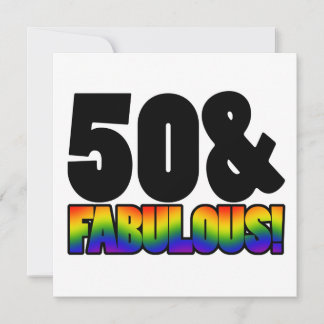 Fabulous Gay 50. Geburtstag Karte