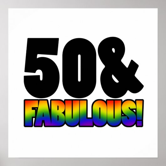 Fabulous Gay 50. Geburtstag Poster (Vorne)