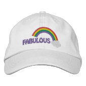 Fabulous Gay Pride Rainbow Bestickte Baseballkappe (Vorderseite)