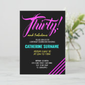 Fabulous Geburtstagsparty feiert 30. Einladung (Stehend Vorderseite)