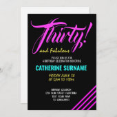 Fabulous Geburtstagsparty feiert 30. Einladung (Vorne/Hinten)