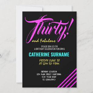 Fabulous Geburtstagsparty feiert 30. Einladung