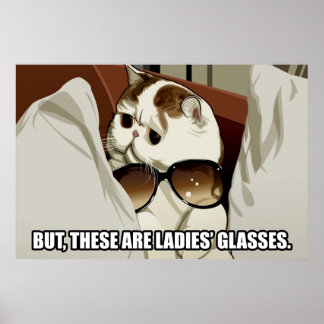 Fabulous Glasses Cat Poster (pt. 1)