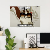 Fabulous Glasses Cat Poster (pt. 2) (Heimbüro)