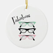 Fabulous Glasses Keramik Ornament (Vorne)