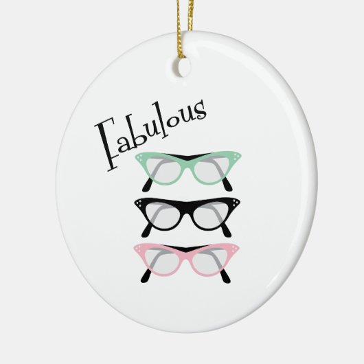 Fabulous Glasses Keramik Ornament (Links)