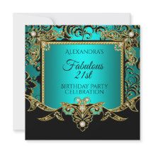 Fabulous Gold Aquamarin BLAUE Black 21. Geburtstag