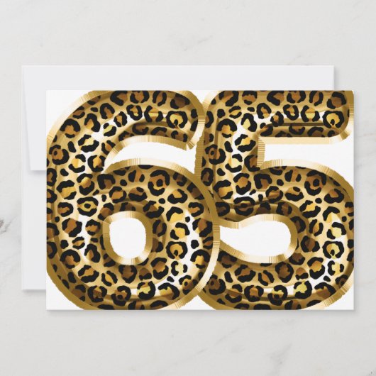 Fabulous Gold Foil Leopard Print JEDES ALTER Gebur Einladung (Vorderseite)
