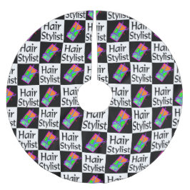 FABULOUS HAIR STYLIST CHRISTMAS TREE SKIRT POLYESTER WEIHNACHTSBAUMDECKE