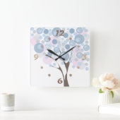 Fabulous, Holz, Quadratische Wanduhr (Zuhause)