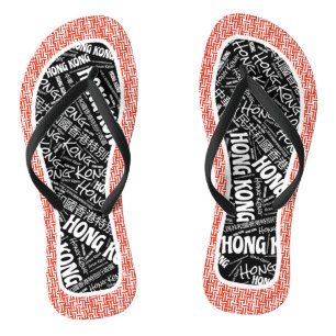 Fabulous Hong Kong Flag Farben Patriotic Badesandalen