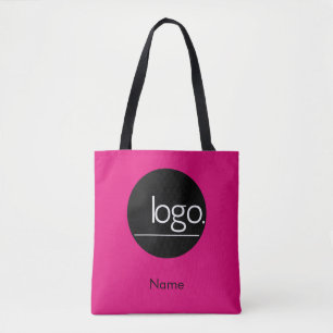 FABULOUS HOT PINK EIGENES LOGO CUSTOM TEXT BUSINY TASCHE