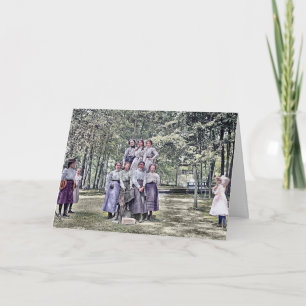 FABULOUS IN DEN 1890ER JUNGEN FRAUEN MÄDCHEN HAND  KARTE