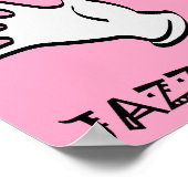 Fabulous Jazz Hands Funny Poster Sign (Ecke)