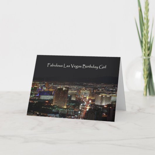 Fabulous Las Vegas Birthday Girl Card Karte (Vorderseite)