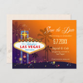 Fabulous Las Vegas Wedding Save the Date Ankündigungspostkarte (Vorne/Hinten)