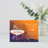 Fabulous Las Vegas Wedding Save the Date Ankündigungspostkarte (Stehend Vorderseite)
