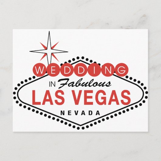 Fabulous Las Vegas Wedding Template anpassbar Postkarte (Vorderseite)