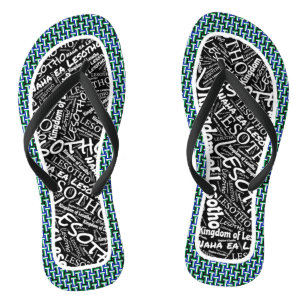 Fabulous Lesotho Flag Farben Patriotisch Badesandalen
