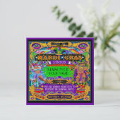 FABULOUS Mardi Gras Einladung zum Karneval (Stehend Vorderseite)