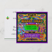 FABULOUS Mardi Gras Einladung zum Karneval (Vorne/Hinten)