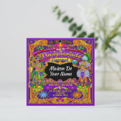 FABULOUS Masquerade Mardi Gras Einladung zum Karne (Stehend Vorderseite)