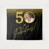 Fabulous Milestone Birthday Photo Backdrop  Wandteppich (Vorderseite (Horizontal))