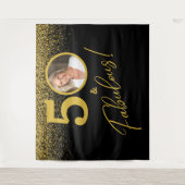 Fabulous Milestone Birthday Photo Backdrop  Wandteppich (Vorderseite)