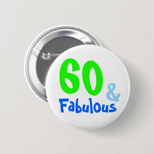 Fabulous Neon Birthday Button (Vorne & Hinten)