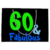 Fabulous Neon Birthday Große Geschenktüte (Rückseite)